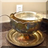 S24. Silverplate punch bowl, charger and bowl. 